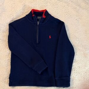 Polo by Ralph Lauren Boys Blue Quarter Zip-Up Sweater